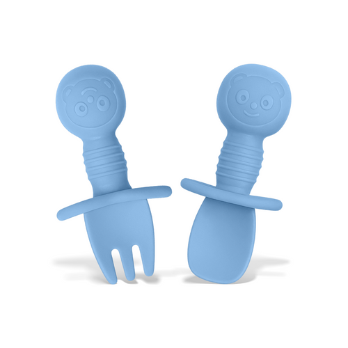 Coloured Mini Silicone Spoon and Fork