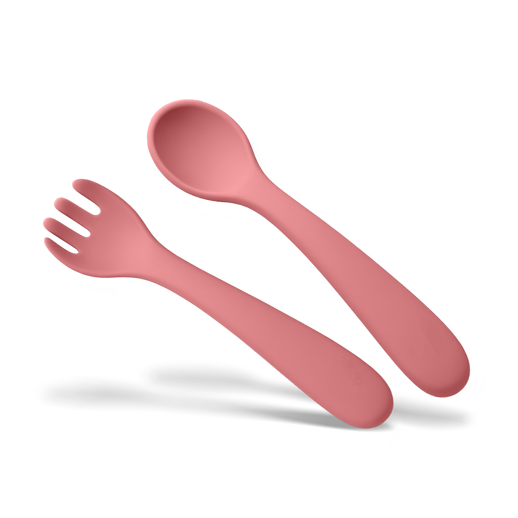 Coloured Silicone Spoon & Fork