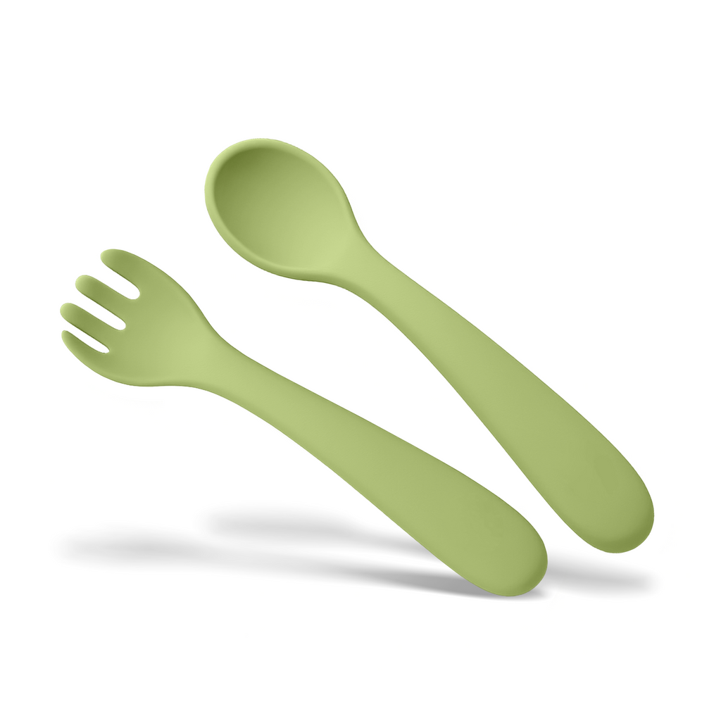 Coloured Silicone Spoon & Fork