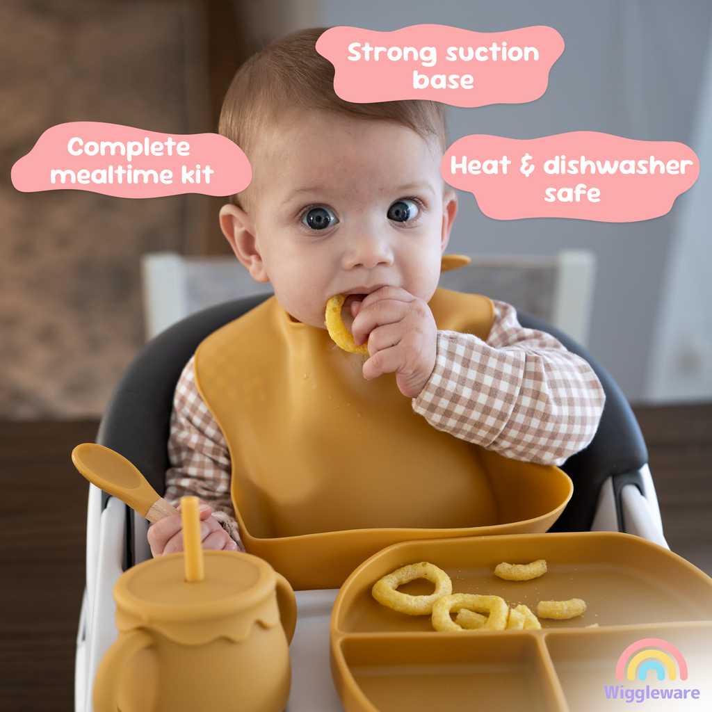 Wiggleware Silicone Baby Feeding Set
