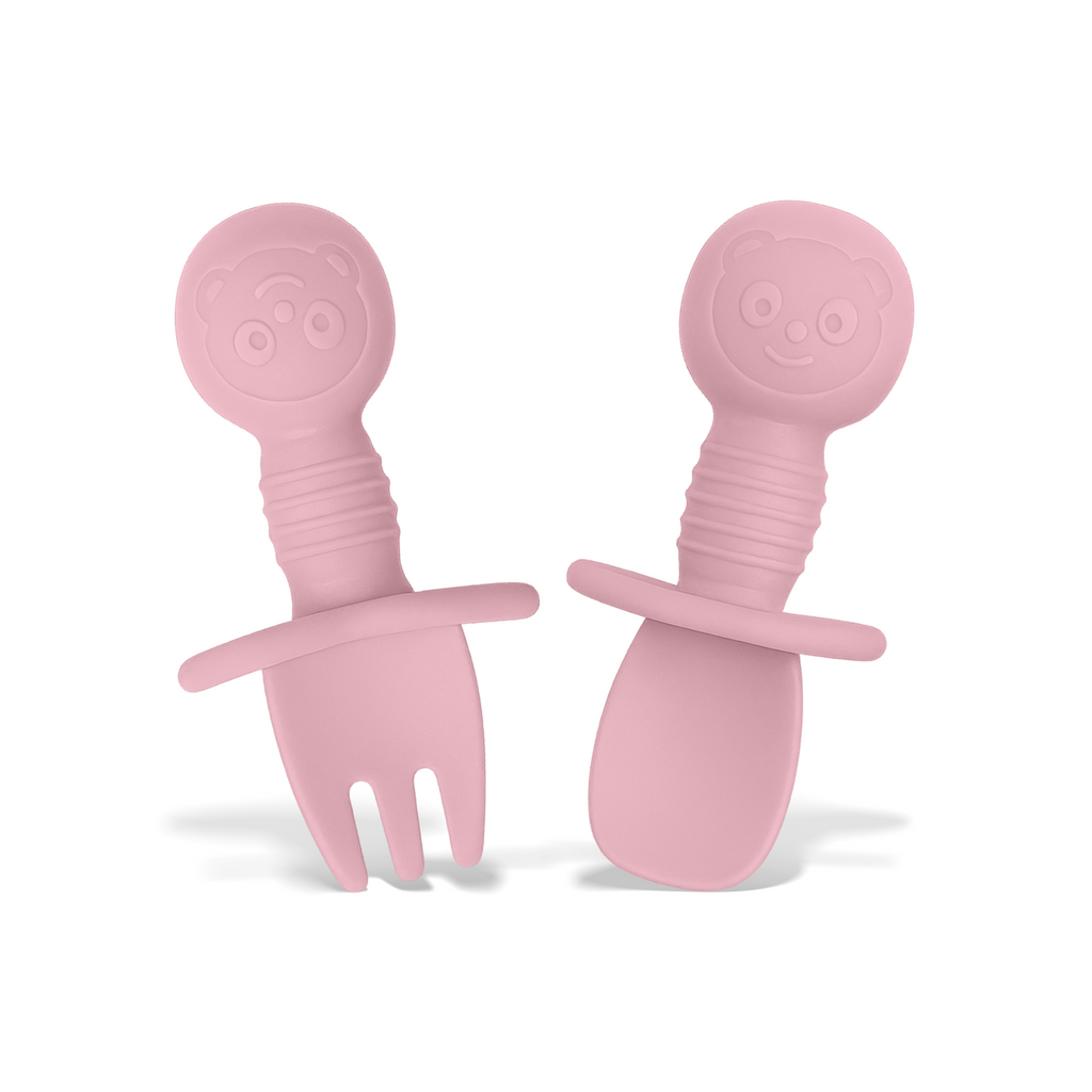 Coloured Mini Silicone Spoon and Fork